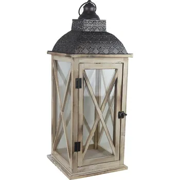 Svícen Dřevěná lucerna D6496/B