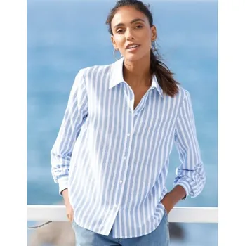 Dámská košile Proužkovaná košile z bavlny bílá/modrá 42
