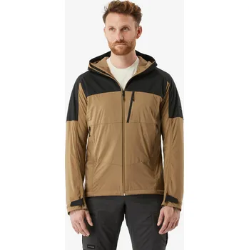 Pánská softshellová bunda SIMOND Pánská turistická softshellová větruodolná bunda MT 900 M KAŠTANOVÁ