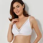 Blancheporte Trojúhelníková podprsenka Paia s tvarovanými košíčky, bez kostic bílá 70C