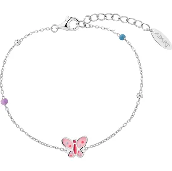 Náramek Stříbrný náramek se smaltem - motýl - AP540-5646