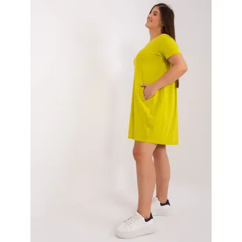 Dámské šaty Šaty Plus Size RV-SK-8768.17P RELEVANCE Barva: Žlutá, Velikost: UNI