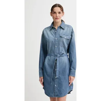 Dámské šaty Džínové šaty G-Star Belted modrá barva, mini, D26814-D539 D26814.D539 50J, vel. L