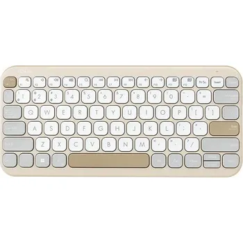 Počítačové příslušenství ASUS Marshmallow KW100 Copilot version - bezdrôtová klávesnica, Oat Milk, CZ/SK 90XB0880-BKB430