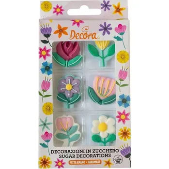 Přisada na vaření a pečení Decora, Itálie Cukrová dekorace jarní květiny - Decora | Skvělé pro Váš domácí dort