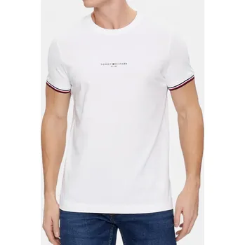 Pánské tričko Pánské bílé triko Tommy Hilfiger - Velikost M, Barva Bílá M56327 MW0MW32584 YBR