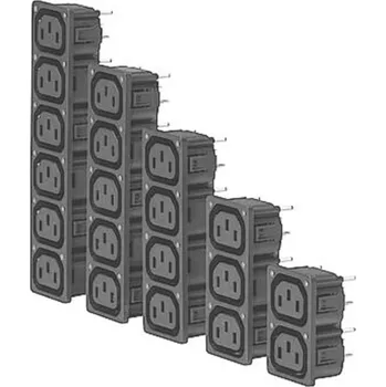 Elektrická zásuvka Schurter 3-135-277 IEC zástrčka C13/C14 zásuvka, rovná Počet kontaktů: 6 10 mA černá 1 ks
