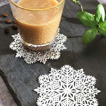 Podtácek Podtácek sněhová vločka - stříbrná