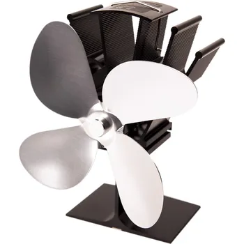 Krbový ventilátor HS Flamingo Ventilátor na kamna FLAMINGO čtyřlopatkový, černý