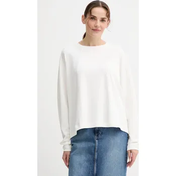 Pánské tričko Bavlněné tričko s dlouhým rukávem G-Star A line oversized béžová barva, D27742-D976 D27742.D976 01X, vel. S