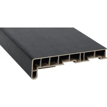 Parapet Parapet na míru PVC vnitřní s nosem Xbrush Schwarzbraun 4361023 17/40x450 mm, délka na přání 500-5000 mm
