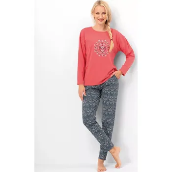 Pánské pyžamo Pyžamo Key LNS 703 B25 long/r S-XL dámské korálově zelená S