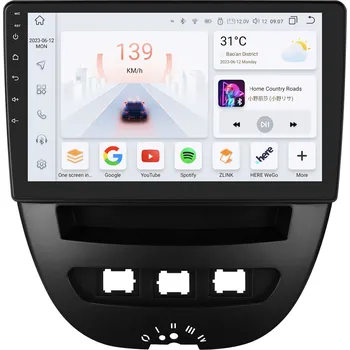 Autorádio HIZPO KXPG107101 Autorádio 10,1“ Android pro Peugeot 107, Toyota Aygo, Citroen C1 Model: S101006 (6+64GB)