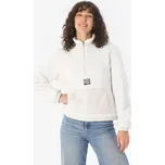 QUECHUA Dámská turistická fleecová mikina Sherpa MH 100 M BÉŽOVÁ|BÍLÁ