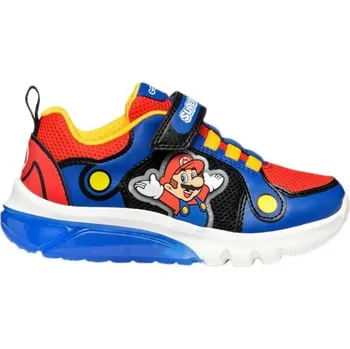 Chlapecká obuv Dětská vycházková obuv Geox J CIBERDRON 24 Modrá, Červená, Žlutá, Bílá