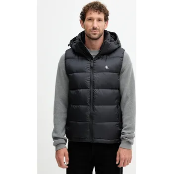 Dámská vesta Péřová vesta Calvin Klein Jeans černá barva, zimní, LV04RD531G 99X, vel. XS