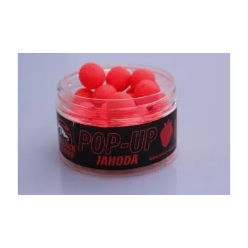 Boilies Black Carp Plovoucí boilies POP-UP Jahoda 12mm 50gr