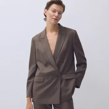 Dámské sako Reserved - Blejzr s příměsí vlny - pudrově hnědá - 982HF-98X - 982HF-98X-XL