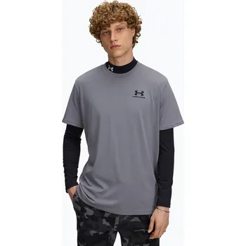 Pánská móda Pánské tréninkové tričko Under Armour Logo Emb Heavyweight titan gray/black