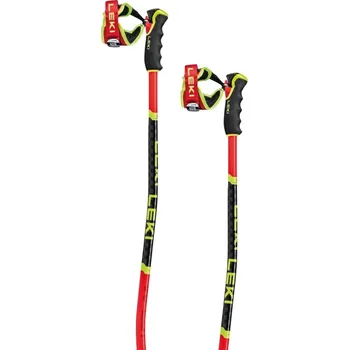 Sjezdová hůlka Leki WCR GS 3D - bright red/black/neon yellow 130