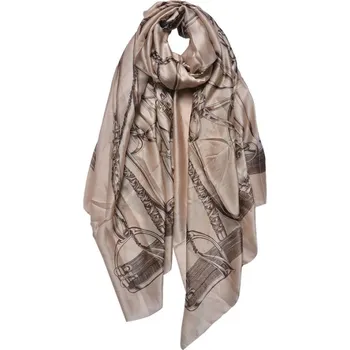 Šála Béžový dámský lehký šátek Ruuta – 90x180 cm