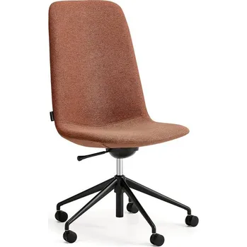 Jednací židle Židle LANGLEY, středně vysoké opěradlo, s kolečky, černá/měděná