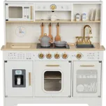eliNeli Deluxe dřevěná kuchyňka bílá