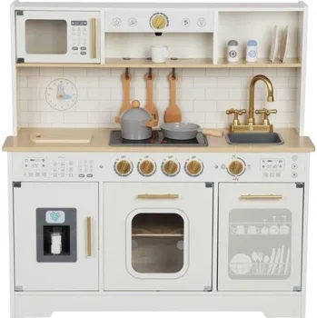 Dětská kuchyňka eliNeli Deluxe dřevěná kuchyňka bílá