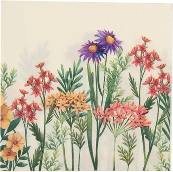 Papírový kapesník Barevné papírové ubrousky s květinovým motivem 20 ks – 33x33 cm