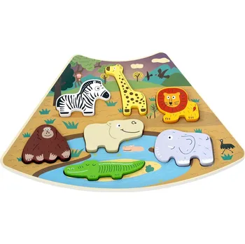 Dřevěná hračka 2Kids Toys Dřevěné puzzle Safari propojitelné