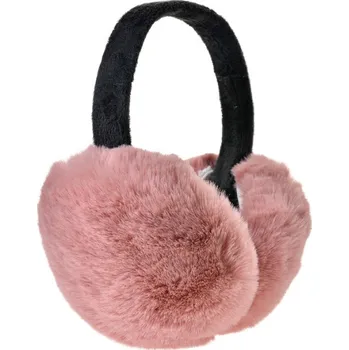 Čepice Starorůžové plyšové dívčí klapky na uši Natalii – velikost UNI