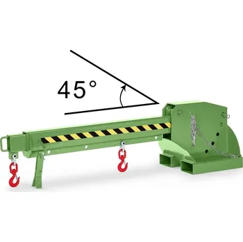 Paletový vozík Jeřábové rameno, výsuvné a výškově nastavitelné, nosnost 1250-8000 kg, zelené