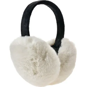 Čepice Bílé plyšové dívčí klapky na uši Natalii – velikost UNI