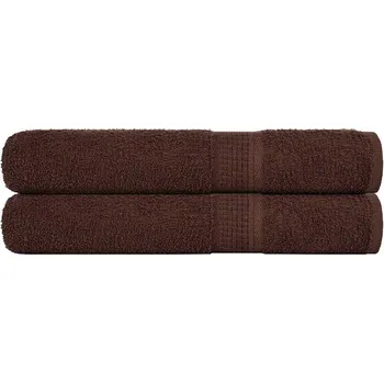 Utěrka vidaXL Saunové osušky 2 ks FROGN 80x200 cm 100% bavlna [137055] Barva: Hnědá