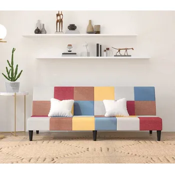 Pohovka vidaXL 2místná rozkládací pohovka textil [375824]