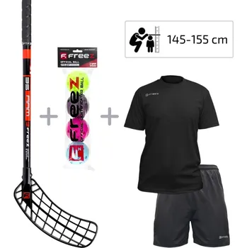 Florbalová hůl dětský tréninkový set FREEZ BASIC 150cm černá L (hráč d