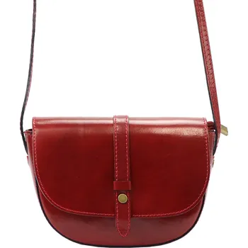 Kabelka Kožená crossbody kabelka Gregorio 119 červená