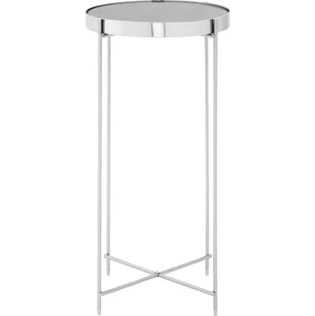 Konferenční stolek Premier Housewares Kulatý odkládací stolek se skleněnou deskou ø 33 cm Allure – Rozbalev(n)o