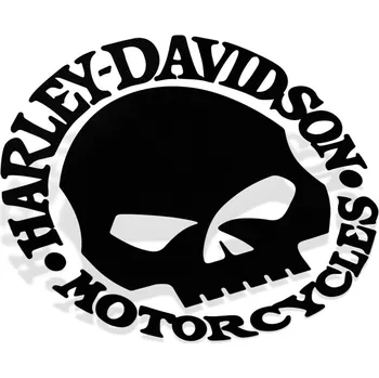 Samolepicí dekorace na vozidlo Samolepka Lebka HD Motorcycles - 8x8