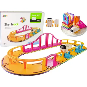ostatní stavebnice RKToys Magnetické stavební kostky Letecká dráha 29 dílků
