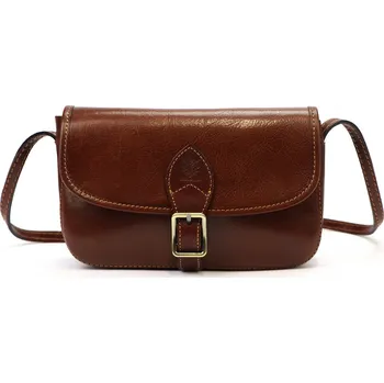Kabelka Kožená crossbody kabelka Florence 50 hnědá