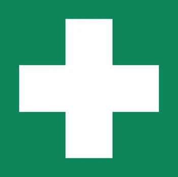 Cedule První pomoc, ISO 7010, fólie samolepicí, 100 x 100 mm, BJ = 20 ks