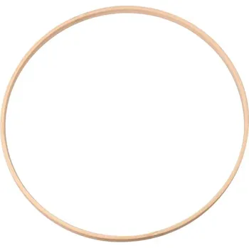 Bambusová obruč 26 cm Kruhový rám na výrobu dekorací Přírodní bambusový kroužek na DIY věnce Makramé Vyšívání Domácí dekorace
