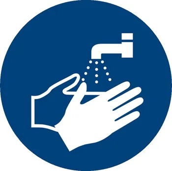 Příkazová značka Umyj si ruce, ISO 7010, fólie samolepicí, 200 mm, BJ = 10 ks