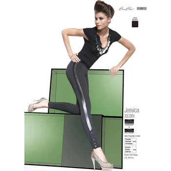 Dámské legíny Bas Bleu Jessica 200 den Leginy black-černé 3-M