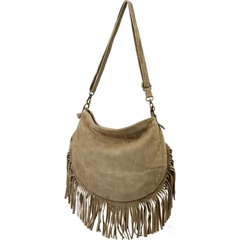 Kabelka Kožená crossbody kabelka Luka 24-093 béžová