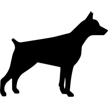 Samolepicí dekorace na vozidlo Samolepka na auto Dobrman - 7x5,6