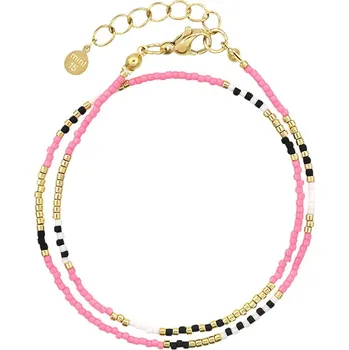 Náramek Mint15 Miyuki wrap náramek Delicate Hot Pind Gold