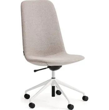 Jednací židle Židle LANGLEY, středně vysoké opěradlo, s kolečky, bílá/taupe