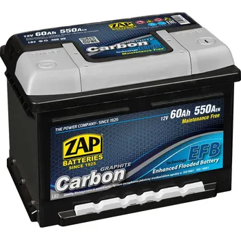 Autobaterie Autobaterie ZAP Carbon EFB 60Ah 12V 550A (242X175X175) P+